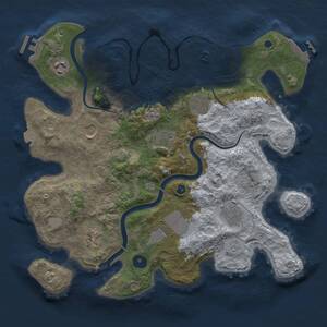 Thumbnail Rust Map: Procedural Map, Size: 3500, Seed: 1032160226, 14 Monuments
