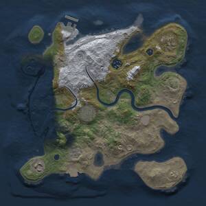 Thumbnail Rust Map: Procedural Map, Size: 3000, Seed: 22480, 9 Monuments