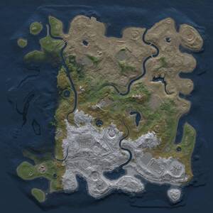Thumbnail Rust Map: Procedural Map, Size: 4500, Seed: 1412796344, 17 Monuments