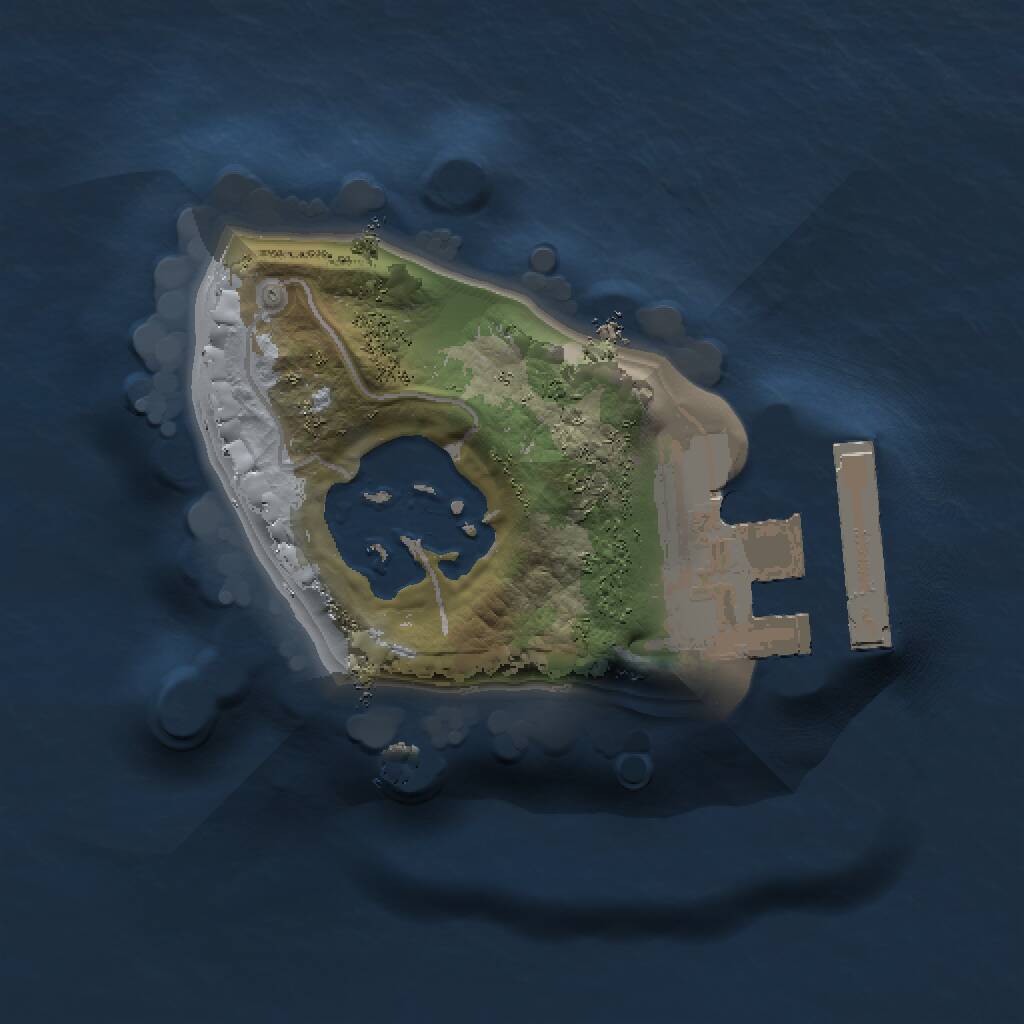 Rust Map: Procedural Map, Size: 1000, Seed: 2045370312, 3 Monuments