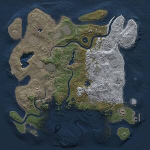 Thumbnail Rust Map: Procedural Map, Size: 4000, Seed: 305582083, 16 Monuments