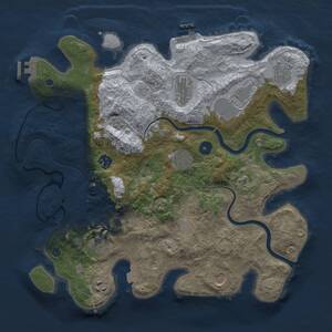 Thumbnail Rust Map: Procedural Map, Size: 3755, Seed: 1, 15 Monuments