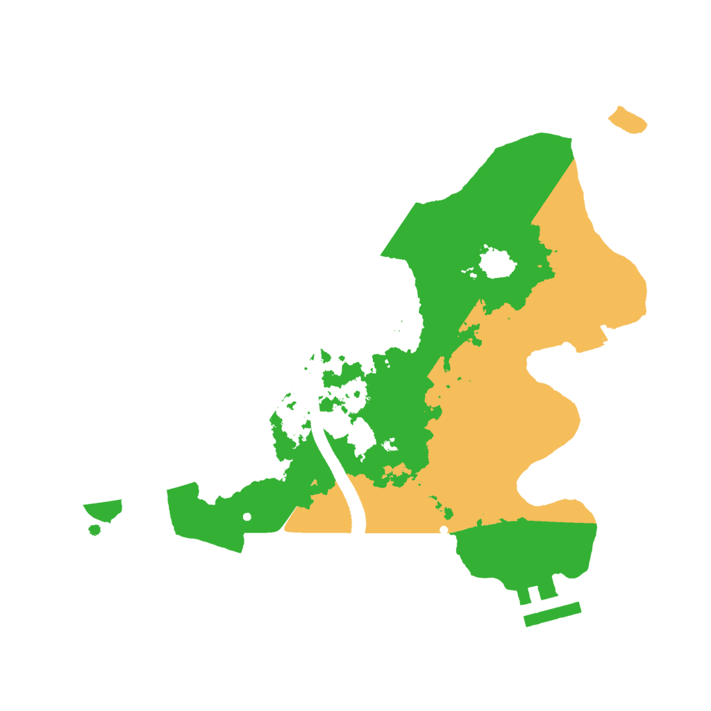 Biome Rust Map: Procedural Map, Size: 2500, Seed: 99874