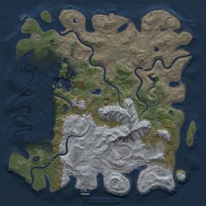 Thumbnail Rust Map: Procedural Map, Size: 5000, Seed: 2103336279, 16 Monuments