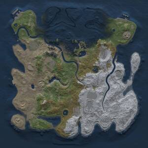 Thumbnail Rust Map: Procedural Map, Size: 4000, Seed: 1764374520, 15 Monuments