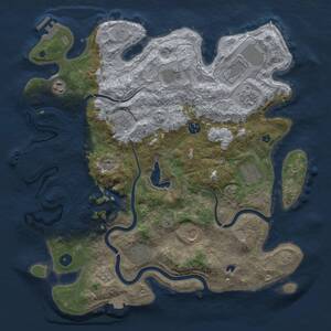 Thumbnail Rust Map: Procedural Map, Size: 4000, Seed: 22914985, 16 Monuments