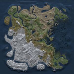 Thumbnail Rust Map: Procedural Map, Size: 4200, Seed: 1545578534, 16 Monuments
