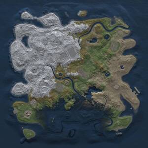 Thumbnail Rust Map: Procedural Map, Size: 4000, Seed: 279229548, 14 Monuments