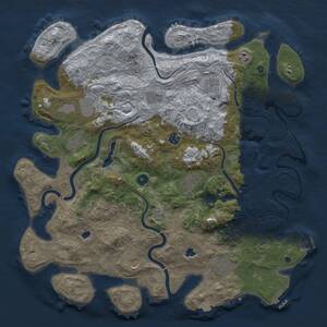 Thumbnail Rust Map: Procedural Map, Size: 4500, Seed: 9816231, 17 Monuments