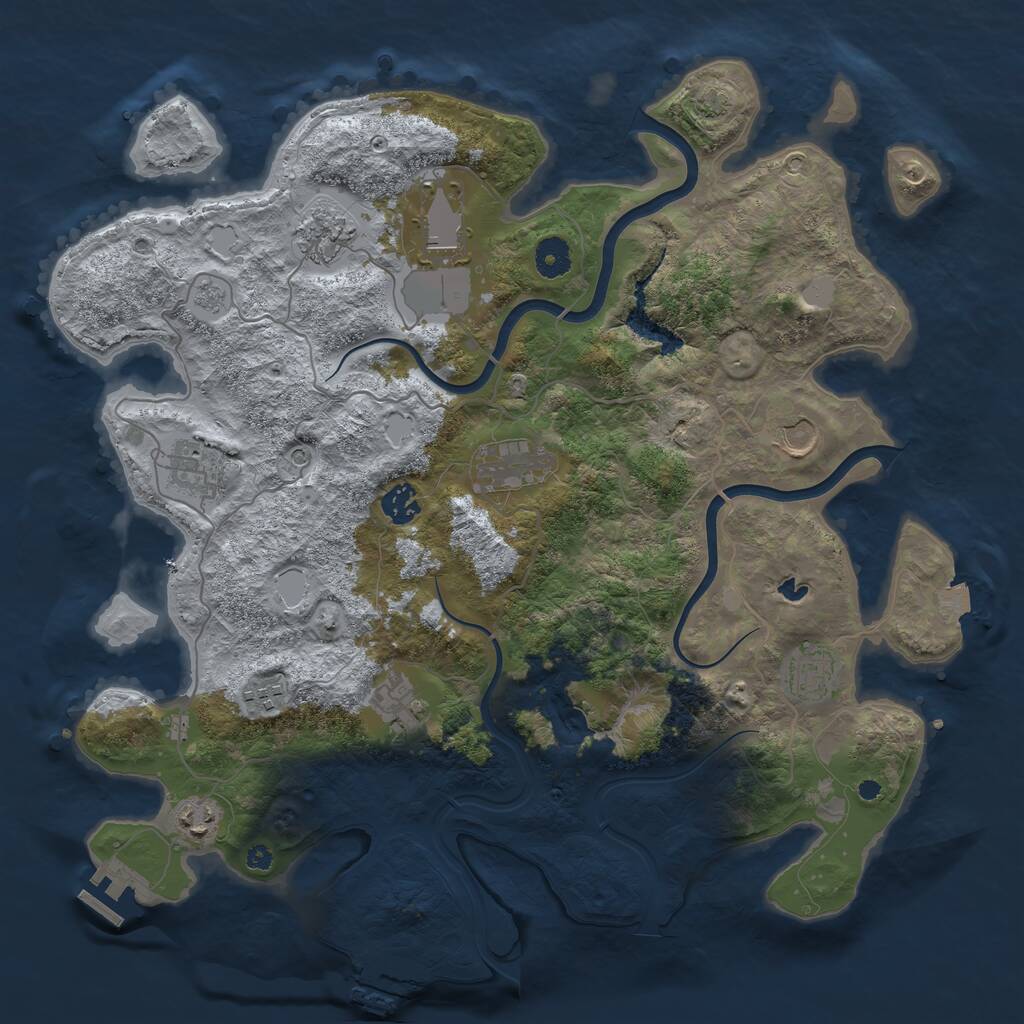 Rust Map: Procedural Map, Size: 4000, Seed: 1534363897, 16 Monuments