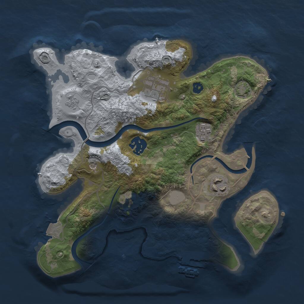 Rust Map: Procedural Map, Size: 2700, Seed: 1764417699, 9 Monuments