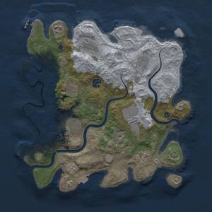 Thumbnail Rust Map: Procedural Map, Size: 3501, Seed: 777, 15 Monuments