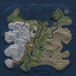 Thumbnail Rust Map: Procedural Map, Size: 4000, Seed: 262444642, 15 Monuments