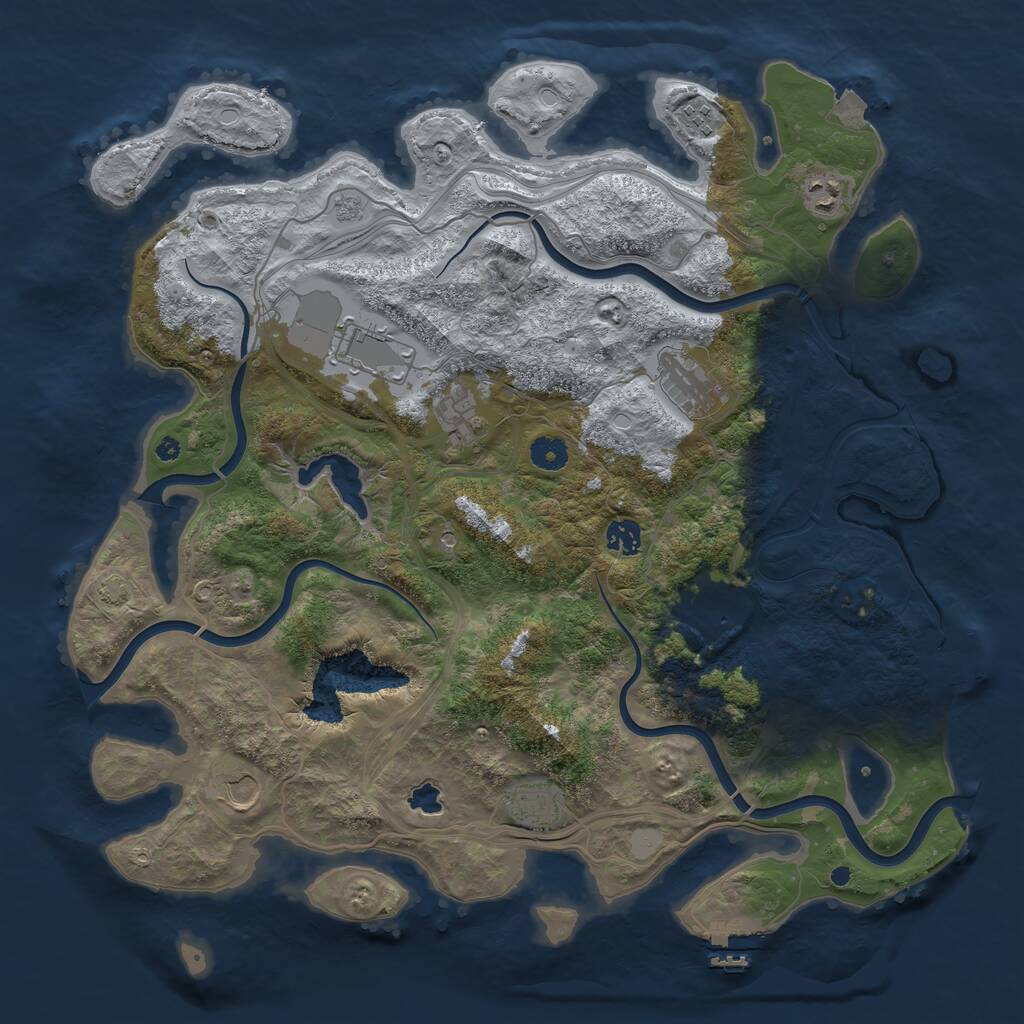 Rust Map: Procedural Map, Size: 4250, Seed: 222321, 15 Monuments