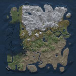 Thumbnail Rust Map: Procedural Map, Size: 4500, Seed: 2051654586, 17 Monuments