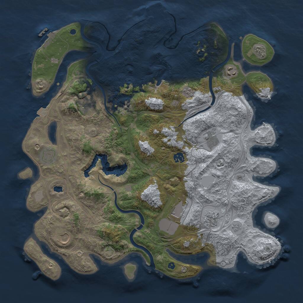 Rust Map: Procedural Map, Size: 4250, Seed: 14122000, 15 Monuments