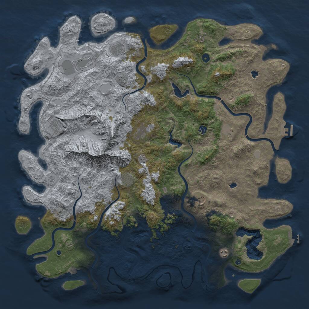 Rust Map: Procedural Map, Size: 5500, Seed: 1947317137, 17 Monuments
