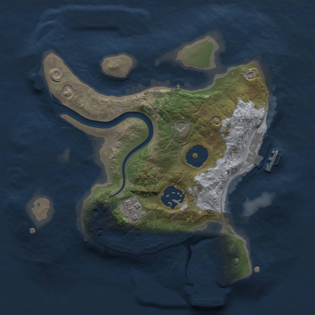Rust Map: Procedural Map, Size: 2200, Seed: 1775621045, 6 Monuments