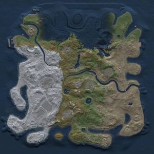 Thumbnail Rust Map: Procedural Map, Size: 4000, Seed: 1745679739, 15 Monuments