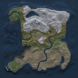 Thumbnail Rust Map: Procedural Map, Size: 3200, Seed: 208423149, 12 Monuments