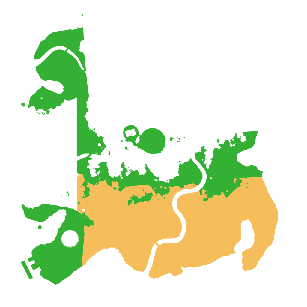 Biome Rust Map: Procedural Map, Size: 3200, Seed: 208423149