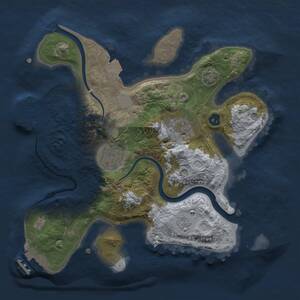 Thumbnail Rust Map: Procedural Map, Size: 2500, Seed: 2001290181, 7 Monuments