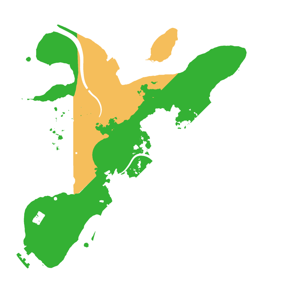 Biome Rust Map: Procedural Map, Size: 2500, Seed: 2001290181