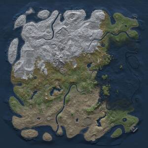 Thumbnail Rust Map: Procedural Map, Size: 5300, Seed: 8317465, 17 Monuments