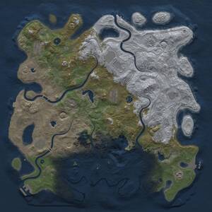 Thumbnail Rust Map: Procedural Map, Size: 4750, Seed: 8645615, 17 Monuments