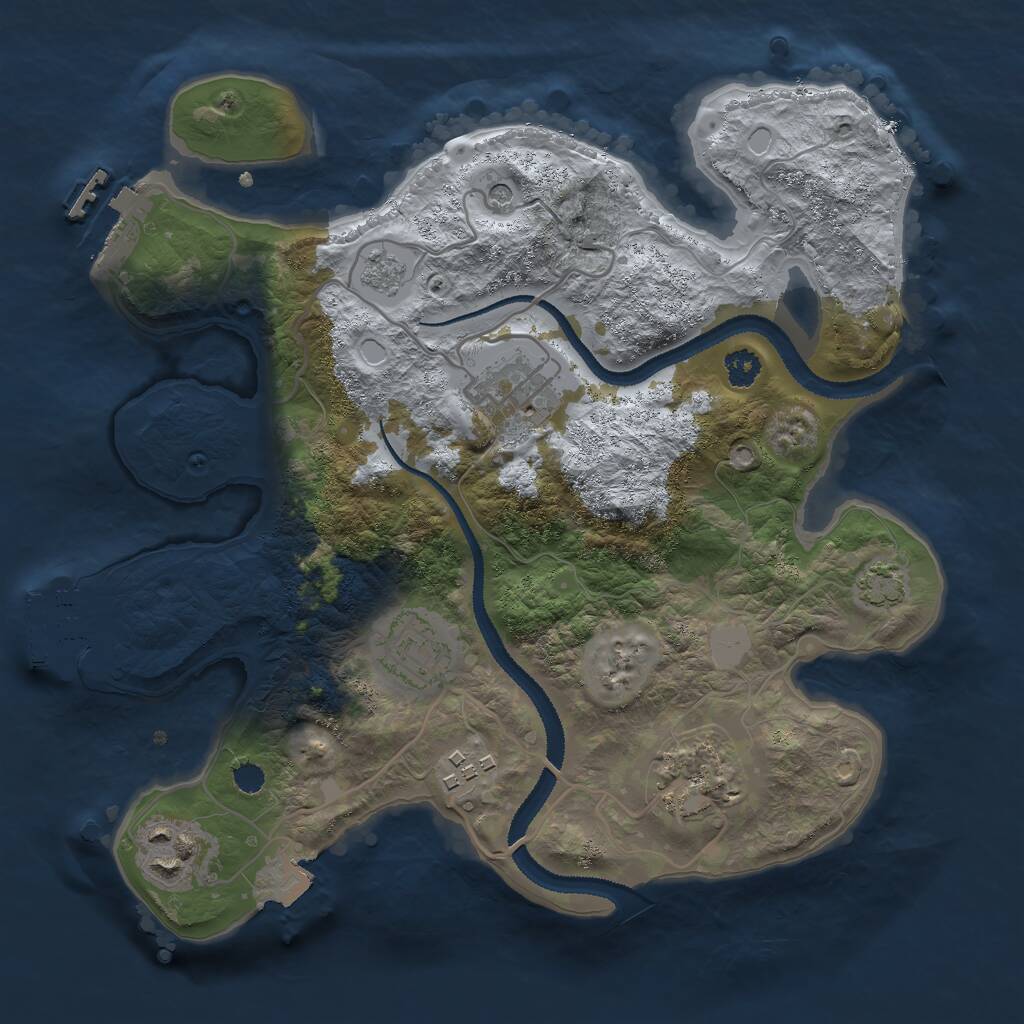 Rust Map: Procedural Map, Size: 2800, Seed: 208423149, 11 Monuments