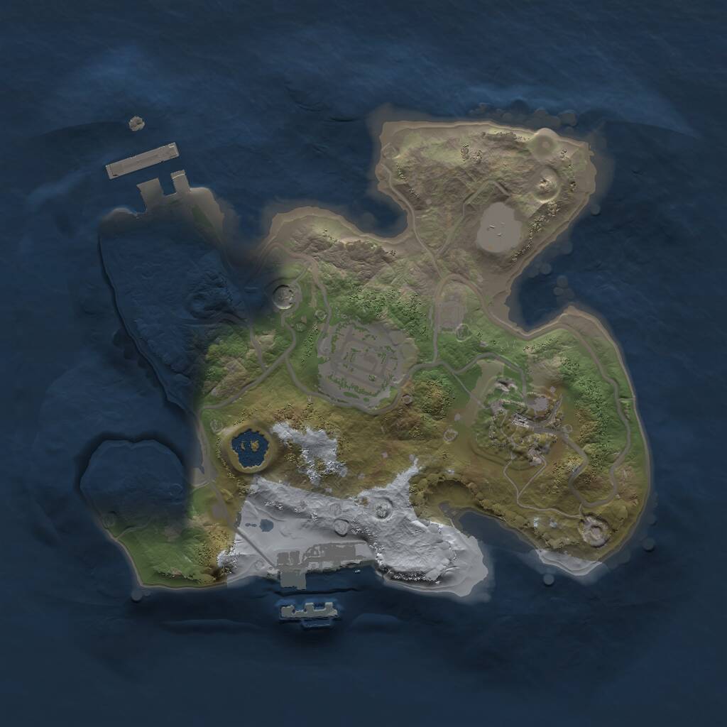 Rust Map: Procedural Map, Size: 2000, Seed: 252632497, 6 Monuments