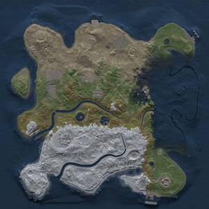 Thumbnail Rust Map: Procedural Map, Size: 3600, Seed: 723399953, 14 Monuments