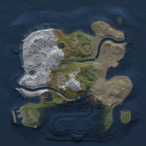Thumbnail Rust Map: Procedural Map, Size: 2500, Seed: 1677186213, 8 Monuments
