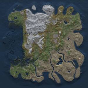 Thumbnail Rust Map: Procedural Map, Size: 4500, Seed: 246088268, 17 Monuments