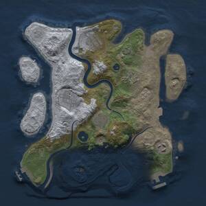 Thumbnail Rust Map: Procedural Map, Size: 3000, Seed: 1172502876, 12 Monuments