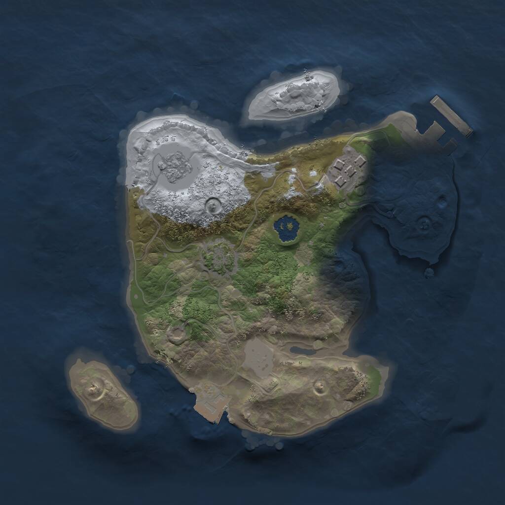 Rust Map: Procedural Map, Size: 2000, Seed: 1532, 5 Monuments