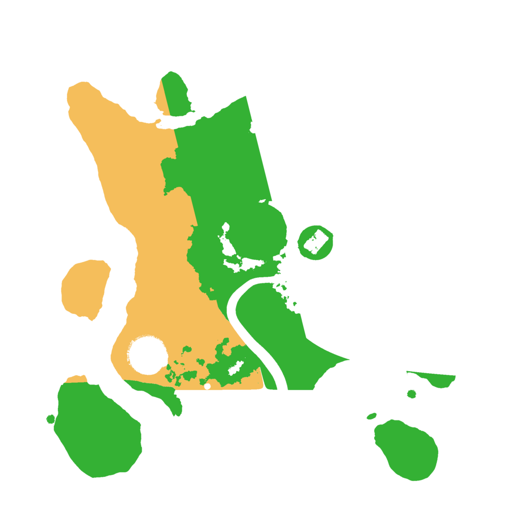 Biome Rust Map: Procedural Map, Size: 2400, Seed: 599534367