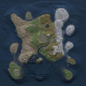Thumbnail Rust Map: Procedural Map, Size: 2400, Seed: 599534367, 7 Monuments