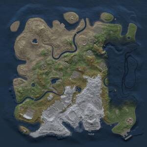 Thumbnail Rust Map: Procedural Map, Size: 4000, Seed: 2958281, 17 Monuments