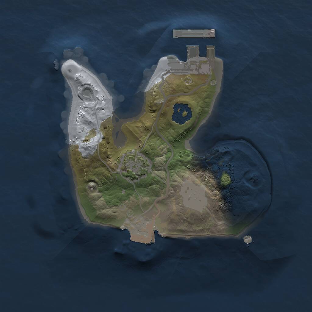 Rust Map: Procedural Map, Size: 1500, Seed: 1242152, 3 Monuments