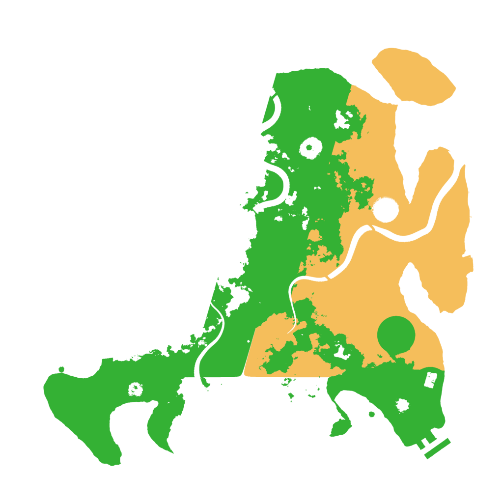 Biome Rust Map: Procedural Map, Size: 3500, Seed: 564164