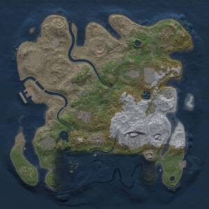 Thumbnail Rust Map: Procedural Map, Size: 3500, Seed: 504612109, 16 Monuments