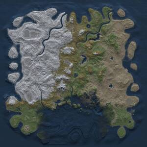 Thumbnail Rust Map: Procedural Map, Size: 5500, Seed: 898847440, 17 Monuments