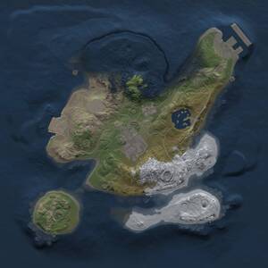 Thumbnail Rust Map: Procedural Map, Size: 2000, Seed: 1855720209, 4 Monuments