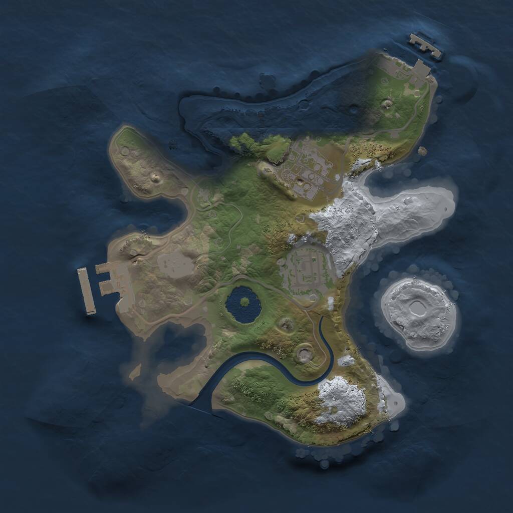 Rust Map: Procedural Map, Size: 2200, Seed: 1698820426, 5 Monuments