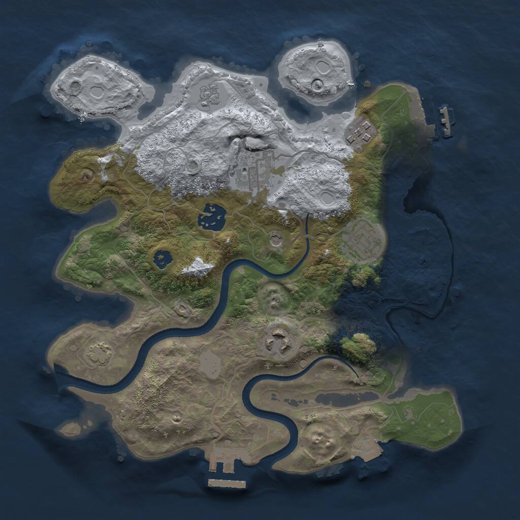 Rust Map: Procedural Map, Size: 2800, Seed: 375666561, 11 Monuments