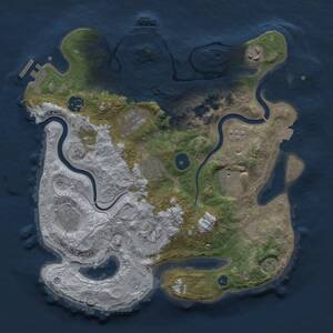 Thumbnail Rust Map: Procedural Map, Size: 3250, Seed: 1040820196, 14 Monuments