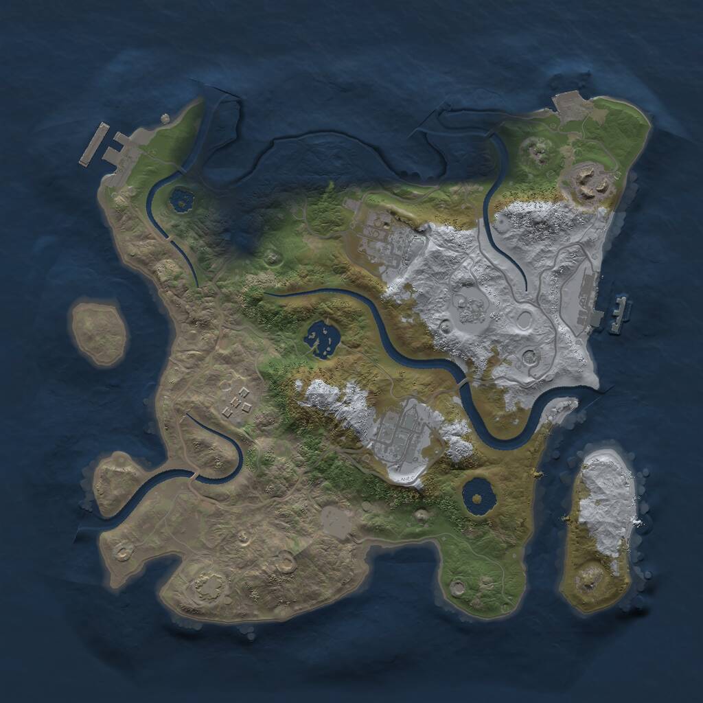 Rust Map: Procedural Map, Size: 3000, Seed: 1681957681, 11 Monuments