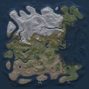 Thumbnail Rust Map: Procedural Map, Size: 4500, Seed: 311966595, 16 Monuments