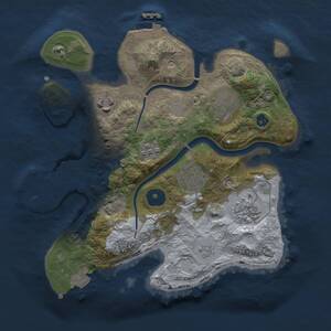 Thumbnail Rust Map: Procedural Map, Size: 2700, Seed: 1764676874, 11 Monuments